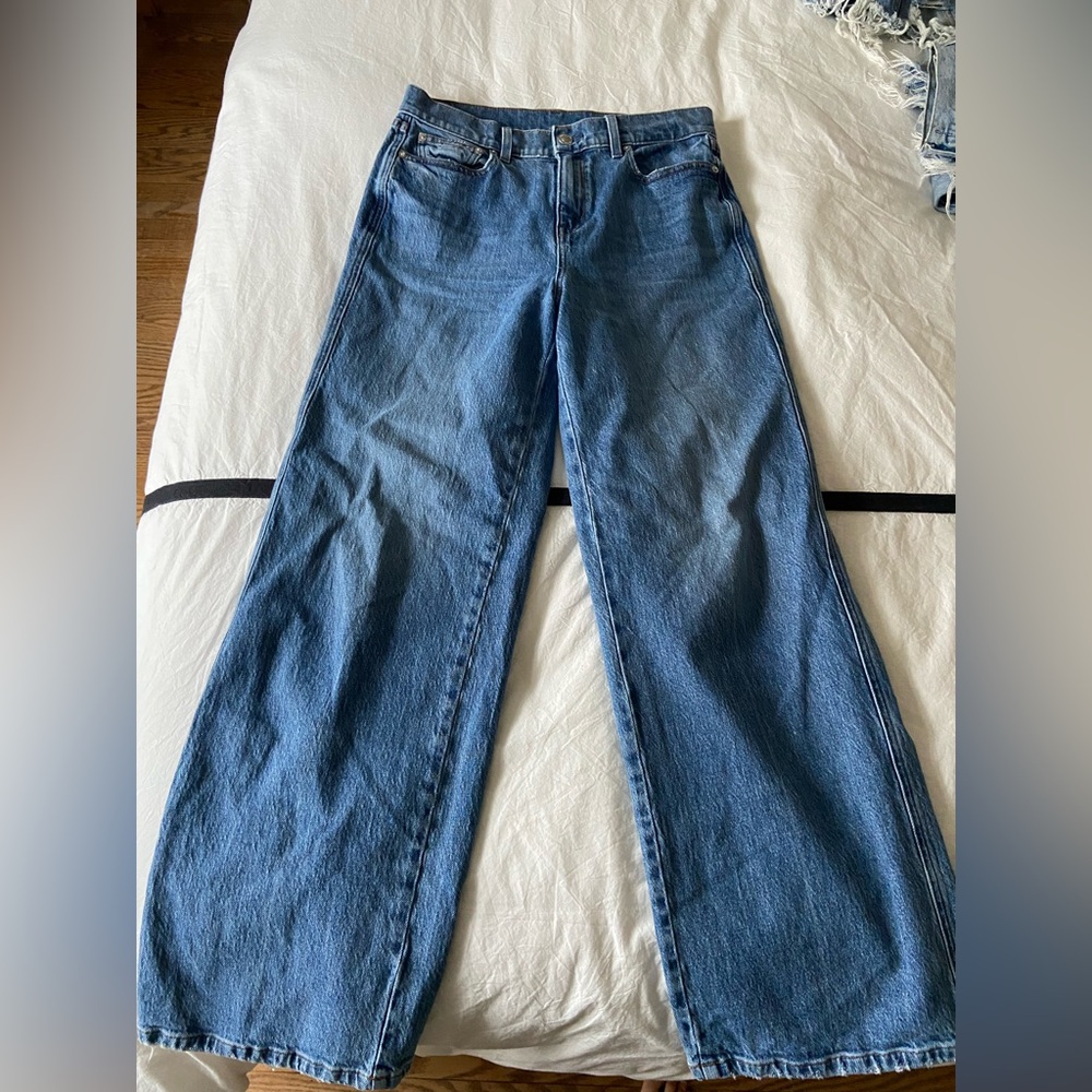 AYR The Top Floor Deep Blue Flare Jeans - Picture 3 of 6